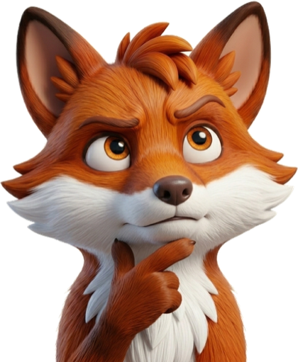 Remi, the Cueword fox, thinking through the week